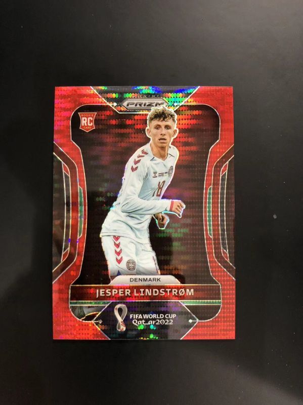2022 Panini Prizm World Cup Jesper Lindstrom RC red Breakaway 20/99 Denmark