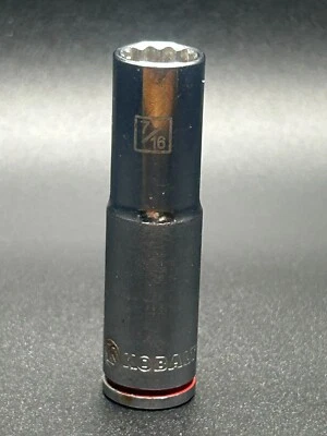 Kobalt 7/16" x 3/8" Drive Deep Socket #337806 12Pt Red Band - Image 1 of 4