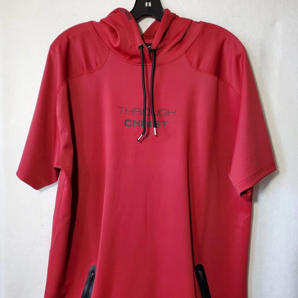 Sudadera Active Faith para mujer XXL Performance sudadera con capucha en nombre de Jesús juego roja Foto 1 de 4
