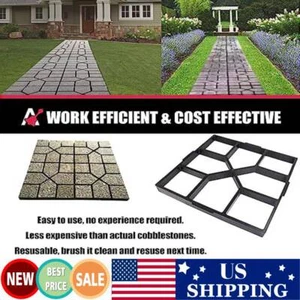 Paving Pavement Concrete Mould Stepping Stone Mold Garden Lawn Paver Walk - Picture 1 of 12
