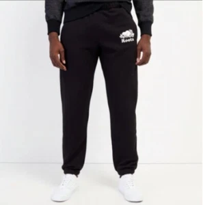 Roots Canada Original Sweatpants Men's M Fleece Jogger Pant Pockets Drawstring - Picture 1 of 9