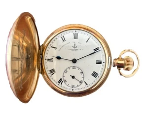 Antique Swiss Full Hunter 15 Jewel Pocket Watch - Dennison Star - Picture 1 of 13