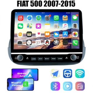10.1" Carplay Stereo Per FIAT 500 2007-15 Autoradio Android 13 GPS NAVI WIFI BT - Foto 1 di 18
