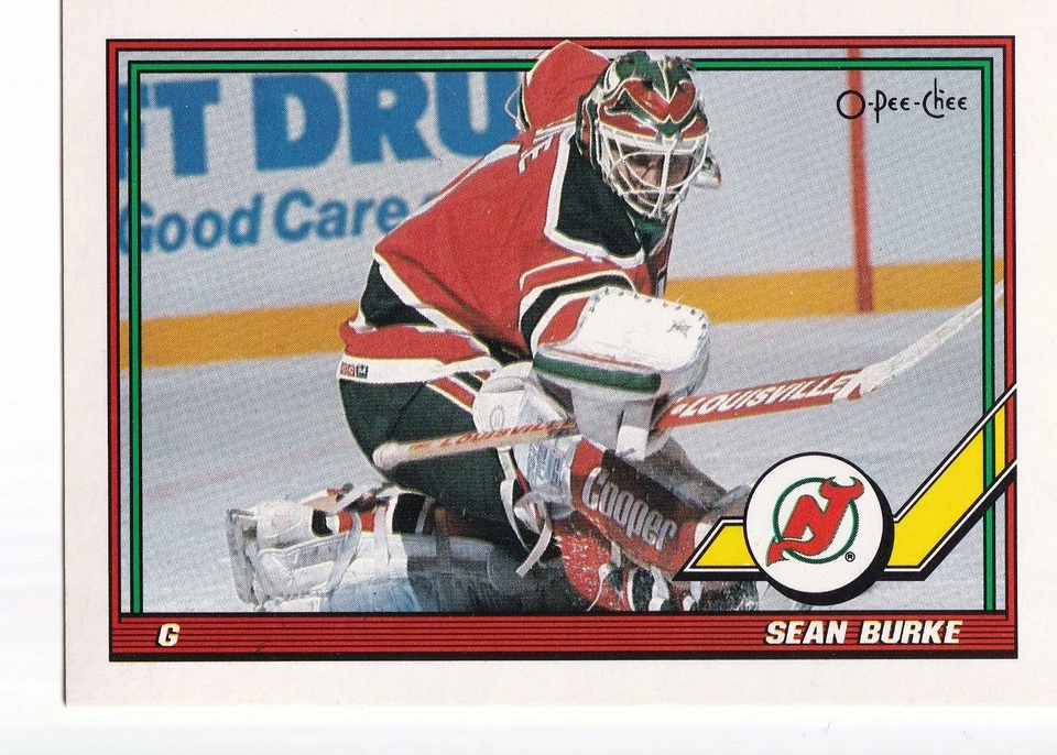 1991-92 O-Pee-Chee #67 Sean Burke New Jersey Devils + (Yes 4 Free Mystery Cards) - Image 1 of 2