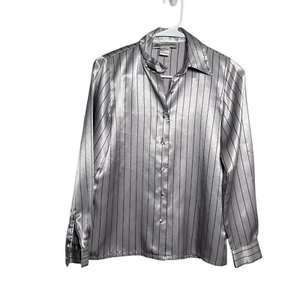 Chemisier femme Yves St Clair Petites 4P gris satin boutonné - Photo 1/11