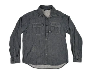 Vans Off The Wall Blue Denim Long Sleeve Loose Fit Shirt Men’s Medium - Bild 1 von 7