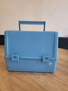 Plastic Thermos Vintage Lunch Box Blue - Imagen 1 de 8