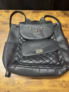 Betsey Johnson Black Cat Backpack Purse - Picture 1 of 3