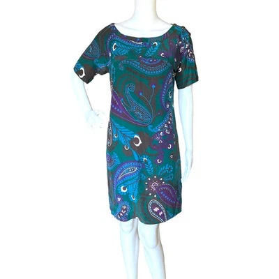 Vestido Banana Republic Paisley Seda Cambio Talla Pequeña Caprichoso Mod Boho Foto 1 de 4