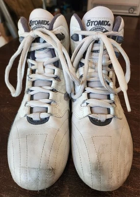 Otomix FX4444 Bodybuilding Weightlifting Shoes Women's 6.5 Men's 8 White Leather - Image 1 of 4