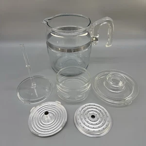 Vintage Pyrex Flameware 9 Cup Model 7759 B Percolator Complete Original 1960s - Picture 1 of 19