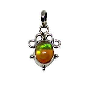 Äthiopen Opal Anhänger 925 Silber Schmuck Edelsteinanhänger Welo opal farbspiel - Picture 1 of 2
