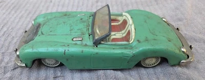 Coche de juguete de hojalata MGA Roadster de colección 10" JAPÓN coleccionista de pátina de fricción Foto 1 de 4