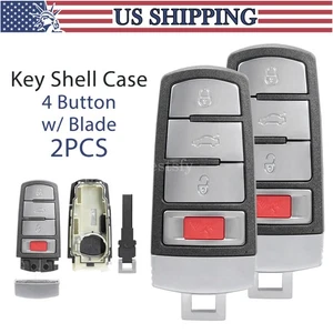 2 Replacement for Volkswagen 2006 2007 -2013 CC Passat Remote Key Fob Shell Case - Picture 1 of 8
