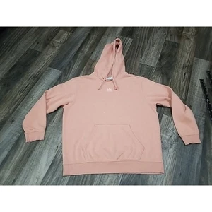 Y2K Adidas Center Logo Peach Hoodie Logo Hooded Sweatshirt Womens Size Large - Picture 1 of 20