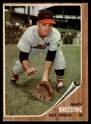 1962 TOPPS Marv Breeding Baltimore Orioles #6 - Image 1 of 2