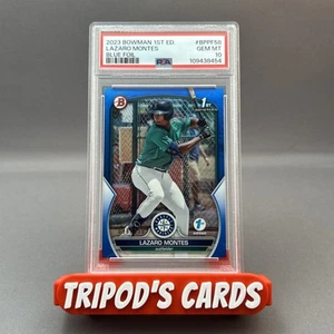 2023 Bowman 1st Edition Lazaro Montes Blue Foil #38/150 Mariners #BPPF58 PSA 10 - Picture 1 of 2