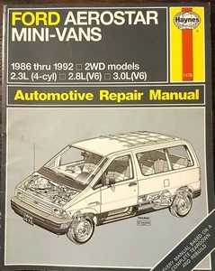 Haynes Ford AEROSTAR MINI-VAN  1986-1992 Automotive Repair Manual    1476 - Picture 1 of 13