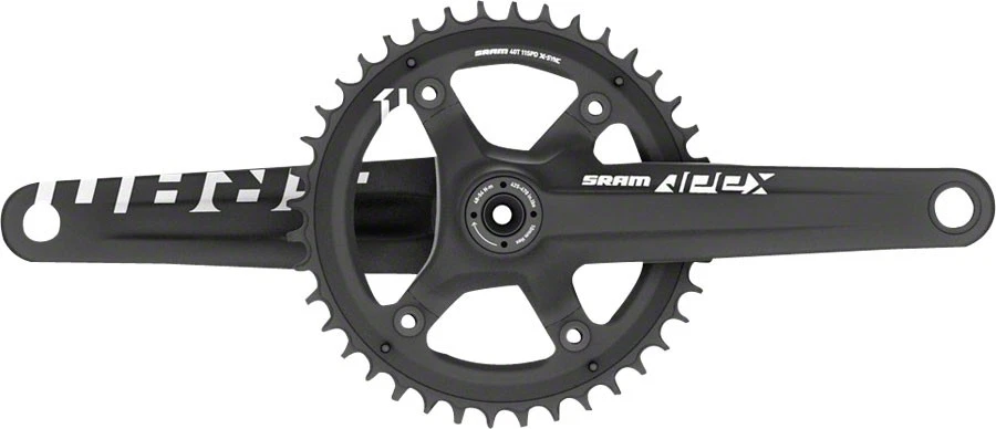 Juego de bielas SRAM Apex 1 165 mm 10/11 velocidades 42t 110 husillo asimétrico BCD GXP negro Foto 1 de 1