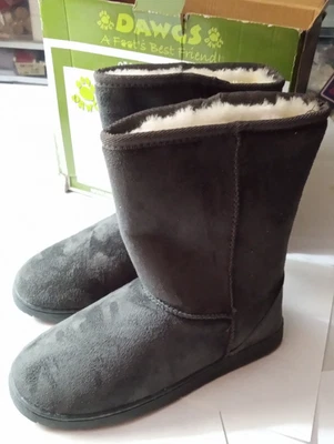 Dawgs Mujer Botines Botines Negro Talla 9 Microfibra Sin Cordones Negro Foto 1 de 4