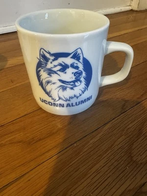 Taza de café blanca vintage UConn Alumni Huskies Connecticut  Foto 1 de 4