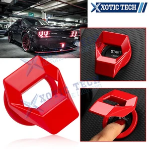 Red Cars Engine Start Push Button Switch Cover Protector Universal Fit For Dodge - Bild 1 von 12