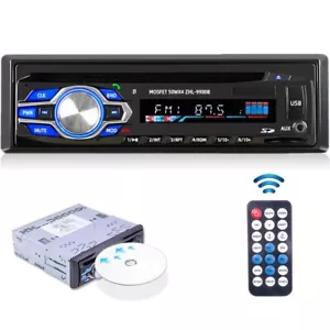 Single 1 Din Car Stereo DVD/CD MP3 Player USB/AUX/SD FM Bluetooth In-dash Radio - Picture 1 of 12