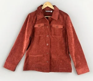 Camisa mediana Croft & Barrow para mujer naranja oxidada Shaket retro hippie pana - Imagen 1 de 12