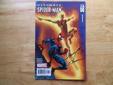 2005 ULTIMATE SPIDER-MAN #68 HUMAN TORCH SIGNED 2X MARK BAGLEY & SCOTT HANNA,POA