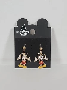 WDW WALT DISNEY WORLD MICKEY MOUSE EARRINGS ON CARD - Picture 1 of 3