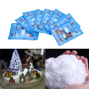 10pcs White Snow for Christmas Wedding Fake Magic Instant Snow Party Decor US - Picture 1 of 5