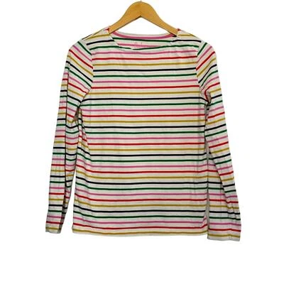 Boden Girls Shirt Striped Long Sleeve Top White Multi Colored Size 15-16 - Image 1 of 4