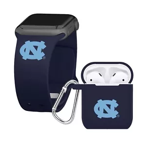 Cinturino Apple Watch North Carolina Tar Heels e AirPod Gen 1 e 2 confezione combinata - Foto 1 di 5