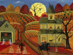 ONE HALLOWEEN NIGHT by CHERYL BARTLEY - SunsOut 500 piece puzzle - NEW - Picture 1 of 1