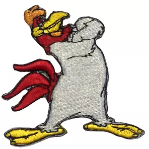 Foghorn Leghorn Aufnäher Hahn Arme gekreuzt lustig Cartoon Aufbügeln Abzeichen - Bild 1 von 2