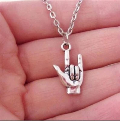 I Love You Sign Language Hot  Necklace - Image 1 of 2