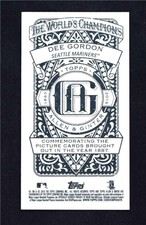 2019 Topps Allen & Ginter Mini No Number Dee Gordon