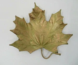 MICHAEL MICHAUD MAPLE LEAF BRONZE - SMALL DISH - 4 7/8" 26B - Picture 1 of 5