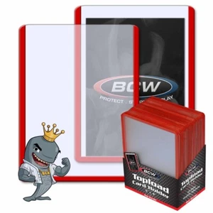 Portatarjetas BCW Topload - Borde Rojo Paquete 25ct ENVÍO GRATUITO - Imagen 1 de 1