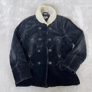 POLO JEANS CO RALPH LAUREN Shearling Aviator Sherpa Black Jacket Coat - Picture 1 of 9