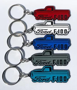1967-72 Ford F100 Pickup Truck Classic Outline Design Metal Keychain NEW - Picture 1 of 11