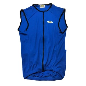 Maglia Ciclismo Senza Maniche Giessegi Blu Taglia S - Picture 1 of 3