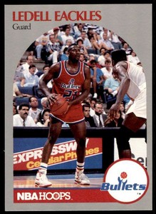 1990-91 NBA HOOPS LEDELL EACKLES WASHINGTON BULLETS #296
