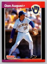 1989  Donruss #410 Don August Milwaukee Brewers