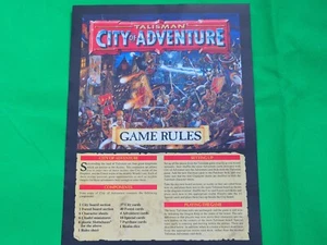 GW TALISMAN CITY OF ADVENTURE SPIELREGELN. Grün 1757 - Bild 1 von 1