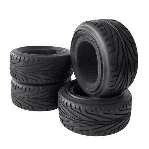4pcs RC Tyres Soft Rubber Tire 26mm 1/10 For Tamiya HPI HSP On-Road Buggy Car US - Picture 1 of 9