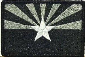 Patch morale tattica bandiera ARIZONA STATE con gancio adesivo nero e grigio - Foto 1 di 1