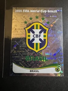 2014 Panini World Cup Brazil Sticker Brazil Team Badge Logo #32 - Picture 1 of 2