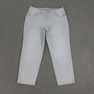 Chicos Jeans Womens ' 1.5 Off-White Beige Blend Denim Tapered Capri 34x25* - Picture 1 of 24