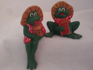 HILLBILLY FROGS Musicians Jug and Washboard Shelf Figurines - Picture 1 of 5